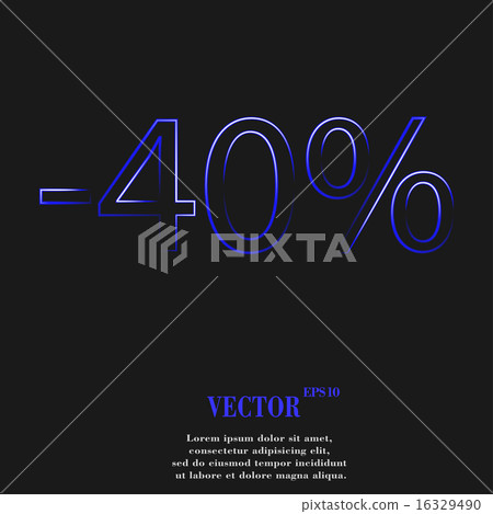 40 percent discount icon symbol Flat modern web de 40 percent discount icon symbol Flat modern web de 16329490