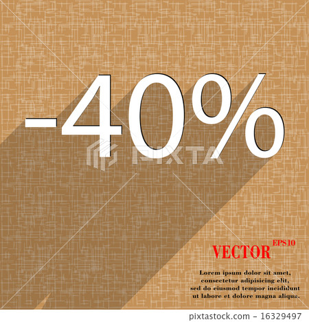 40 percent discount icon symbol Flat modern web de 16329497