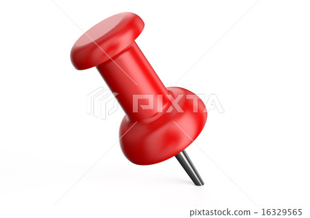 red push pin closeup - Stock Illustration [16329565] - PIXTA