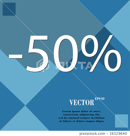 50 percent discount icon symbol Flat modern web de 16329640