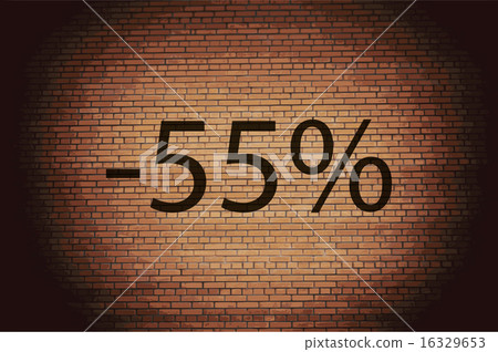 55 percent discount icon symbol Flat modern web de 16329653