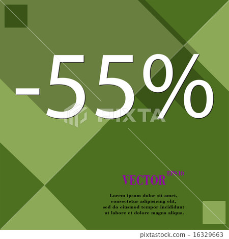 55 percent discount icon symbol Flat modern web de 16329663