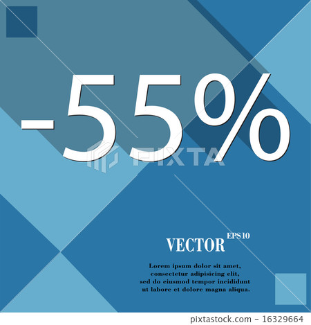55 percent discount icon symbol Flat modern web de 16329664