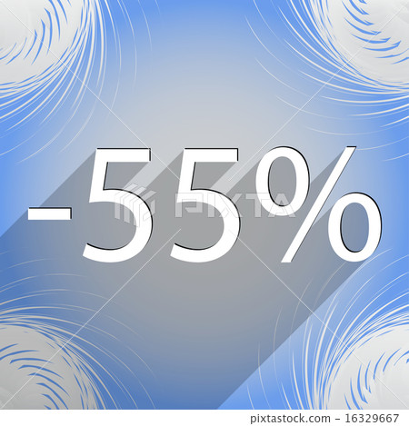 55 percent discount icon symbol Flat modern web de 16329667