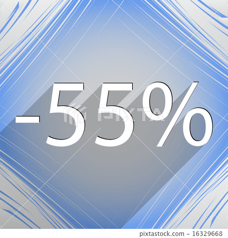55 percent discount icon symbol Flat modern web de 16329668