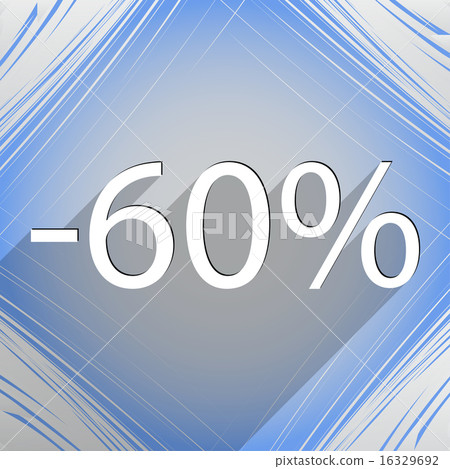 60 percent discount icon symbol Flat modern web de 16329692