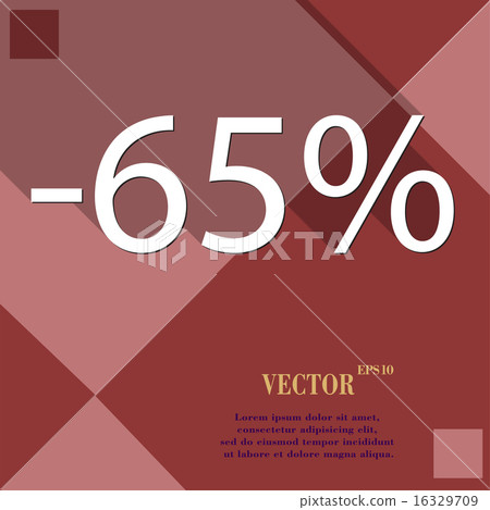 65 percent discount  icon symbol Flat modern web d 16329709