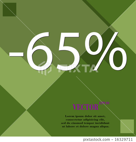 65 percent discount  icon symbol Flat modern web d 16329711