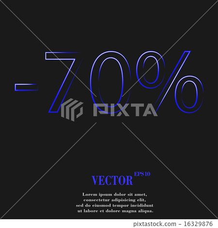 70 percent discount icon symbol Flat modern web de 16329876