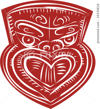 Maori Mask Etching 16330616