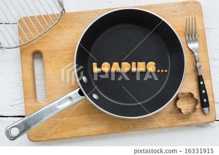Letter cookies word LOADING and kitchen utensils Letter cookies word LOADING and kitchen utensils 16331915
