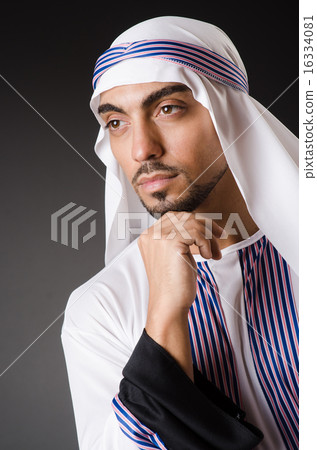 Arab man in deep thinking mode 16334081