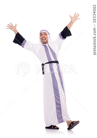 Arab man isolated on the white 16334082