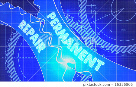 Permanent Repair on the Cogwheels. Blueprint Style. 16336866