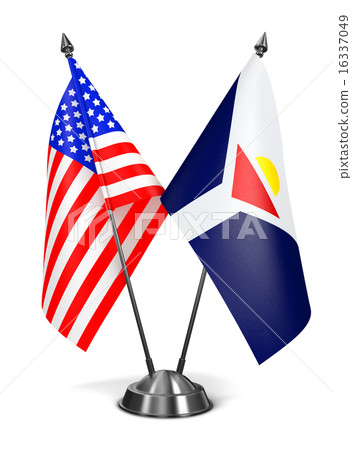 USA and Saint-Martin - Miniature Flags. USA and Saint-Martin - Miniature Flags. 16337049