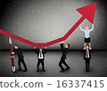 Business team push arrow up 16337415