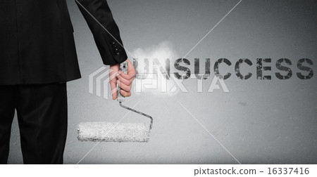 Unsuccess word painting on wall 16337416