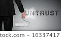 Untrust word painting on wall 16337417