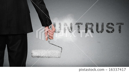 Untrust word painting on wall Untrust word painting on wall 16337417
