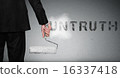 Untruth word painting on wall 16337418