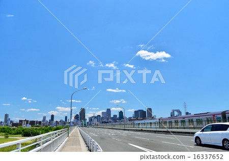 Shindo River Bridge and Umeda Tall Buildings Group 16337652