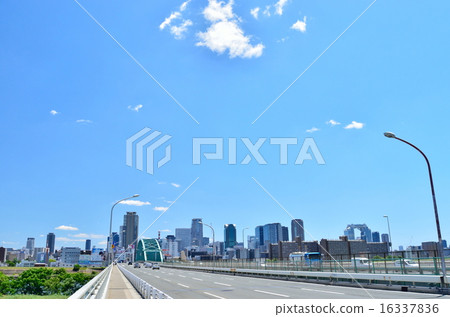 Shindo River Bridge and Umeda Tall Buildings Group 16337836