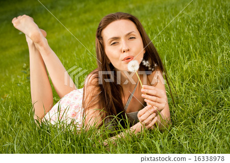 Girl with dandelion Girl with dandelion 16338978
