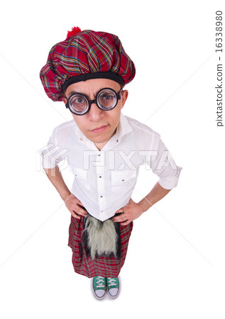 Funny scotsman isolated on the white Funny scotsman isolated on the white 16338980