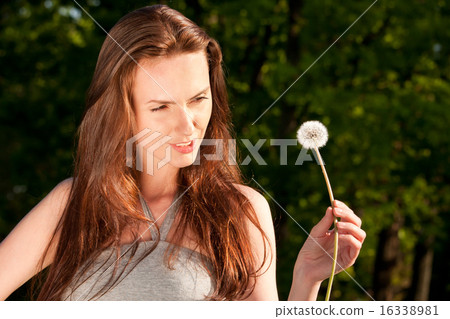 Girl with dandelion 16338981
