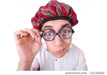 Funny scotsman isolated on the white 16338982