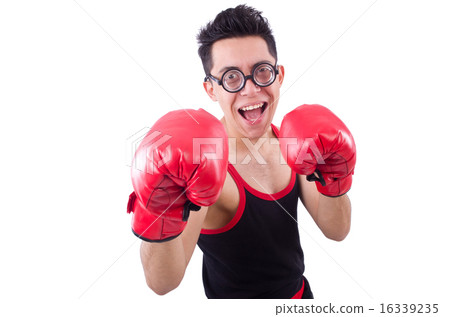 Funny boxer isolated on the white background 16339235
