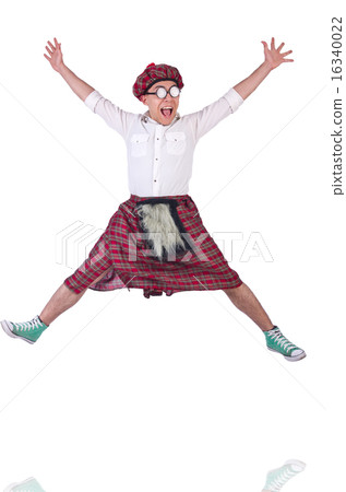 Funny scotsman isolated on the white Funny scotsman isolated on the white 16340022