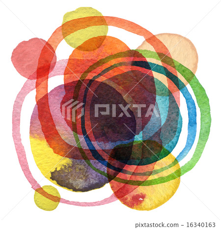 Abstract circle acrylic and watercolor Abstract circle acrylic and watercolor 16340163