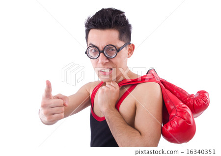 Funny boxer isolated on the white background 16340351