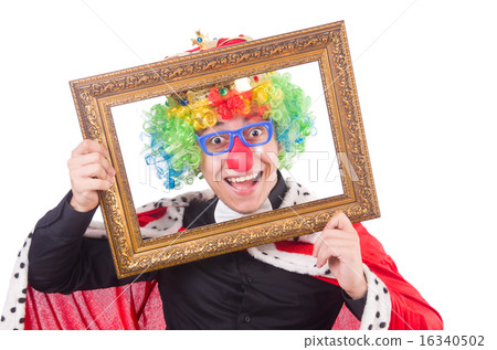 Businessman with crown isolated on white Businessman with crown isolated on white 16340502