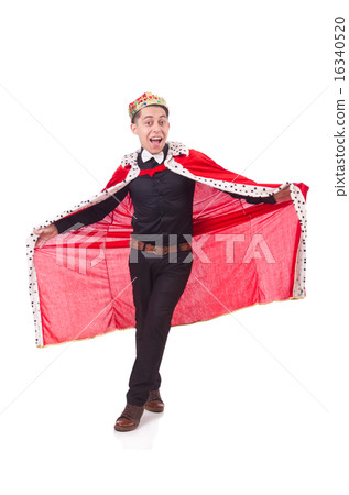 Businessman with crown isolated on white Businessman with crown isolated on white 16340520