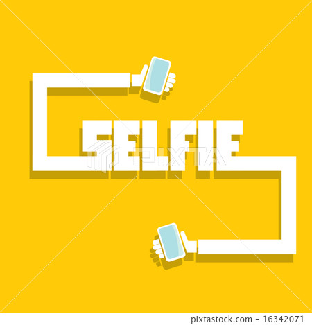 Taking Selfie Photo on Smart Phone concept icon 16342071
