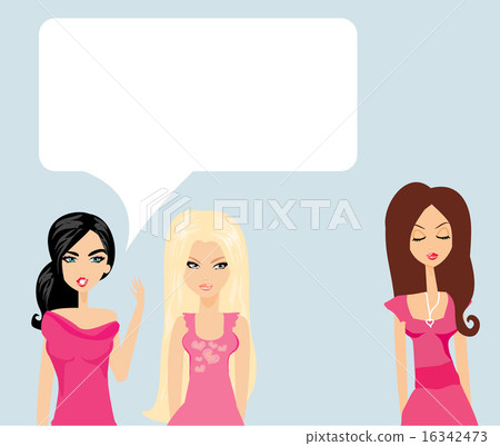 Envious two women gossip about their friend 16342473