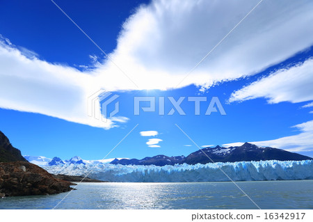 Sky and clouds and glaciers 16342917