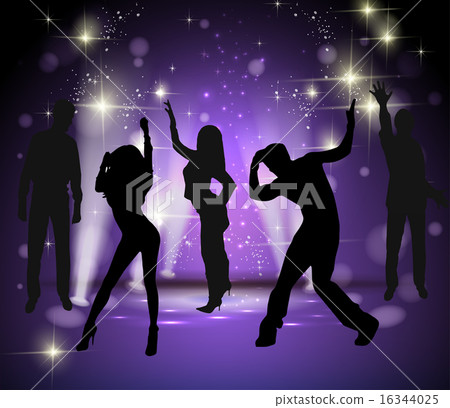 background with dancing people background with dancing people 16344025