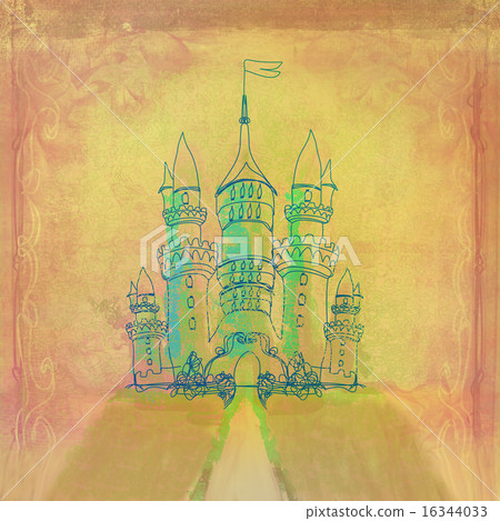Magic Castle - retro styled llustration Magic Castle - retro styled llustration 16344033