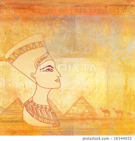 old paper with Egyptian queen old paper with Egyptian queen 16344035