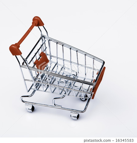 Shopping cart on white background 16345583