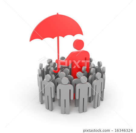 A man with umbrella 16346324