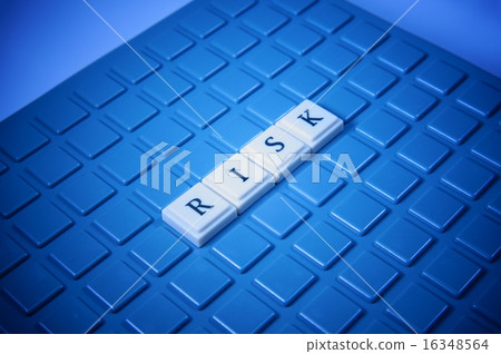 Photo material: word puzzle of risk 16348564