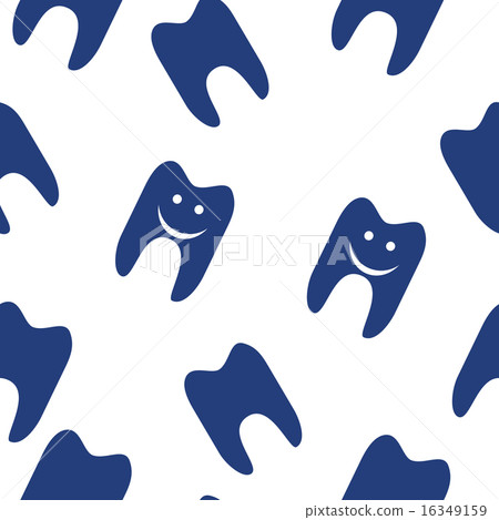 Tooth seamless pattern for web design. Vector... - Stock Illustration ...