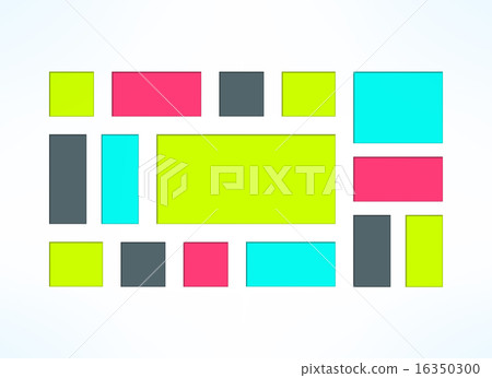 Vector colorful embedded frames set. Sunken... - Stock Illustration ...
