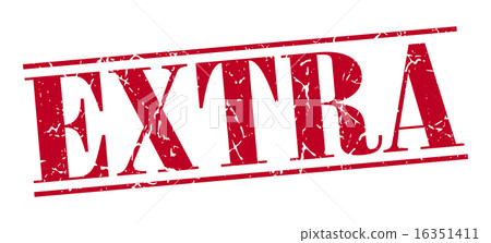 extra red grunge vintage stamp  16351411