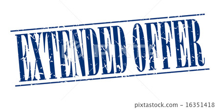 extended offer blue grunge vintage stamp extended offer blue grunge vintage stamp 16351418