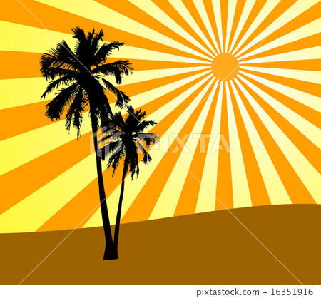 Two palms on sunset Two palms on sunset 16351916
